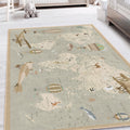 World Map Kids Area Rug in a nursery