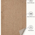 Woven Boho Area Rug – Brown – features