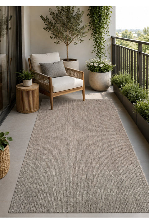 Woven Boho Area Rug – Gray in a living space