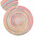 Woven-Look Modern Round Rug – Multicolor 3