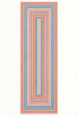 Woven-Look Modern Runner Rug – Multicolor