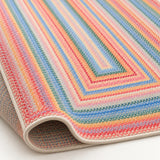 Woven-Look Modern Runner Rug – Multicolor – texture close-up