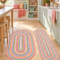 Woven-Look Modern Runner Rug – Multicolor 2 in a kitchen