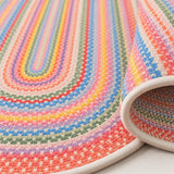 Woven-Look Modern Runner Rug – Multicolor 2 – texture close-up