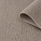 Woven Stripe Scandinavian Kitchen Rug – Gray – texture close-up
