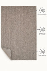 Woven Stripe Scandinavian Kitchen Rug – Gray – features