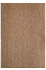 Woven Stripe Scandinavian Kitchen Rug – Light Brown
