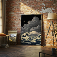 XMosaico Wave and Mountain Aesthetic Wall Décor Poster