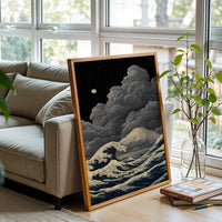 XMosaico Wave and Mountain Aesthetic Wall Décor Poster
