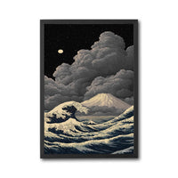 XMosaico Wave and Mountain Aesthetic Wall Décor Poster
