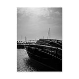 Yacht Photography Modern Wall Art – Black and White Marina Scene