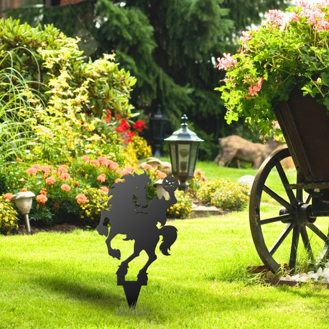 Zombie Horse Metal Yard Art, Halloween Decor