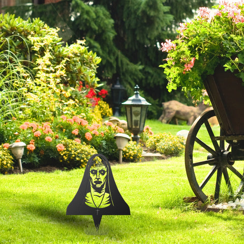 Scary Nun Metal Yard Art, Halloween Decor