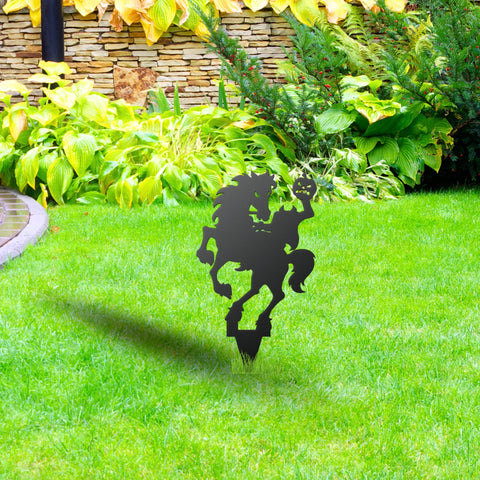 Zombie Horse Metal Yard Art, Halloween Decor