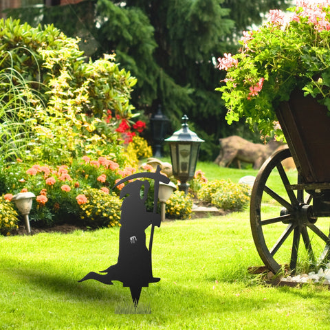 Grim Reaper Metal Yard Art, Halloween Decor