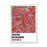 Yayoi Kusama Abstract Pop-Art Wall Art – Red Dot Typography Print