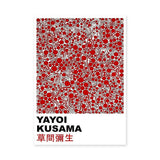 Yayoi Kusama Abstract Pop-Art Wall Art – Red Dot Typography Print