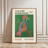 Yayoi Kusama Bird Print – Tokyo 1998 Contemporary Artwork, Aesthetic Home Art Canvas