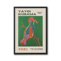 Yayoi Kusama Bird Print – Tokyo 1998 Contemporary Artwork, Aesthetic Home Art Canvas