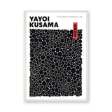 Yayoi Kusama Dots Typography Wall Art – Black Polka Dot Exhibition Print