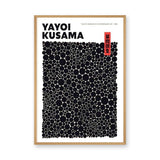 Yayoi Kusama Dots Typography Wall Art – Black Polka Dot Exhibition Print