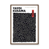 Yayoi Kusama Dots Typography Wall Art – Black Polka Dot Exhibition Print