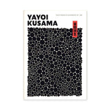 Yayoi Kusama Dots Typography Wall Art – Black Polka Dot Exhibition Print