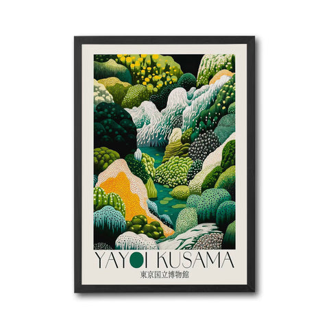 Yayoi Kusama Inspired Non-Figurative Landscape Wall Print Décor Poster