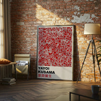Yayoi Kusama Inspired Non-Figurative Red Pattern Décor Poster Wall Décor