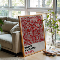 Yayoi Kusama Inspired Non-Figurative Red Pattern Décor Poster Wall Décor