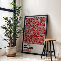 Yayoi Kusama Inspired Non-Figurative Red Pattern Décor Poster Wall Décor