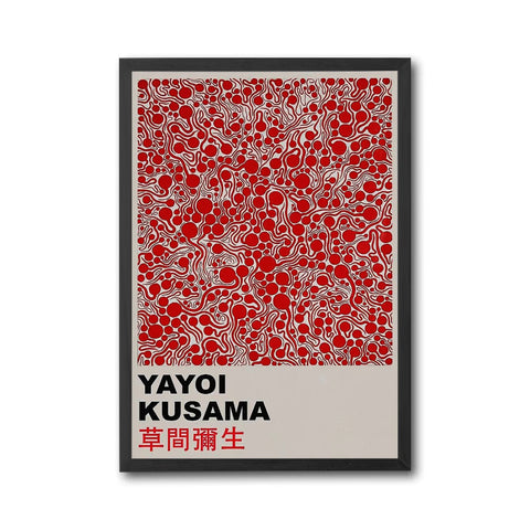 Yayoi Kusama Inspired Non-Figurative Red Pattern Décor Poster Wall Décor