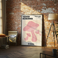 Yayoi Kusama Mushroom Décor Poster – Tokyo 1998 Pop Art Wall Print