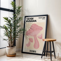 Yayoi Kusama Mushroom Décor Poster – Tokyo 1998 Pop Art Wall Print
