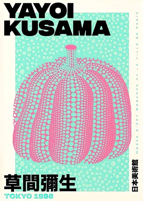 Yayoi Kusama Pumpkin Pop Art Wall Art – Aqua Tokyo 1998 Print