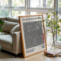 Yayoi Kusama Tokyo 1998 Exhibition Wall Poster – Simple Minimal Artwork, Paris Museum Home Art