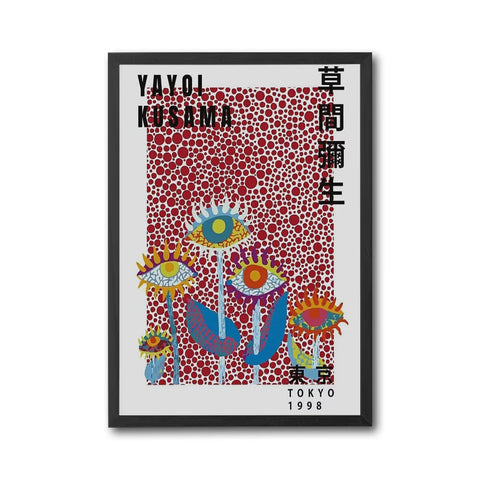 Yayoi Kusama Tokyo 1998 Pop Art Wall Poster – Minimal Expressive Wall Print