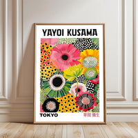 Yayoi Kusama Tokyo Floral Non-Figurative Pop Art Print, Sleek Wall Poster