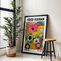 Yayoi Kusama Tokyo Floral Non-Figurative Pop Art Print, Sleek Wall Poster