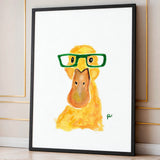 Yellow Duck Kids Wall Art – Watercolor Animal Print for Nursery