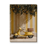 Yellow Scooter Retro Wall Art – Citrus Branches by Striped Wall