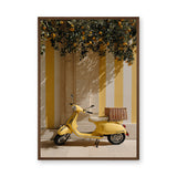 Yellow Scooter Retro Wall Art – Citrus Branches by Striped Wall