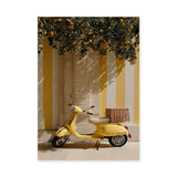 Yellow Scooter Retro Wall Art – Citrus Branches by Striped Wall