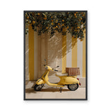 Yellow Scooter Retro Wall Art – Citrus Branches by Striped Wall