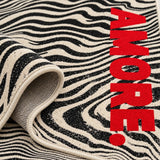 Zebra Amore Modern Area Rug – texture close-up