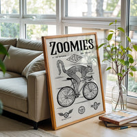 Zoomies In Speed We Trust Cat Print – Heritage Style Whimsical Pet Wall Poster